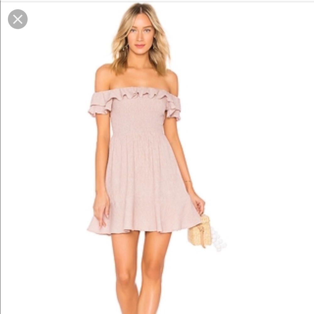Dusty Rose Off Shoulders Dress